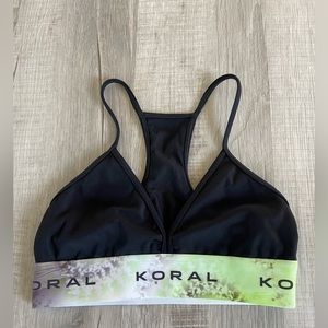 Koral Infinity Black Sports Bra size small